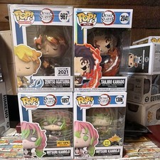 Funko Pop! Animation Demon Slayer Vinyl Figures Lot of 4 Exclusive GITD