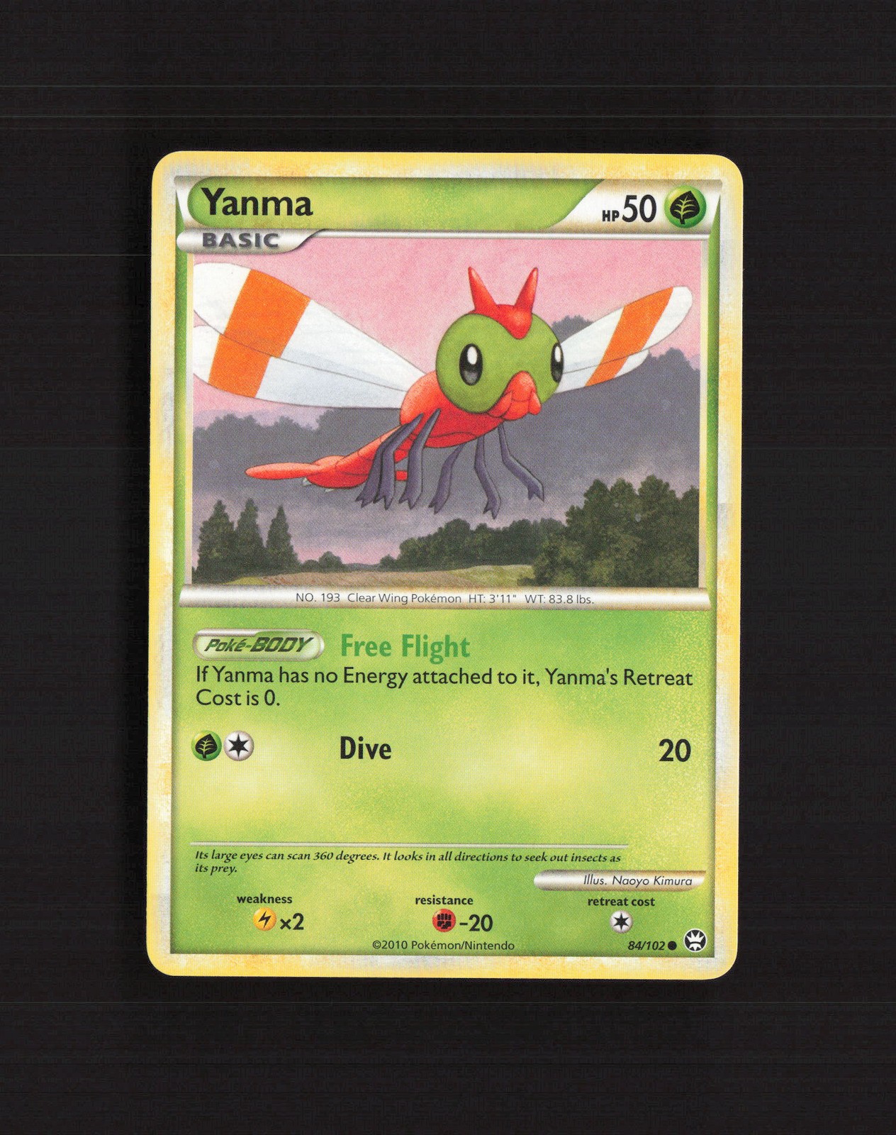 Yanma 84/102 Triumphant Common Pokemon Card NM