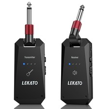 LEKATO Rechargeable Wireless Guitar System 5.8G Transmitter Receiver 4 Channels
