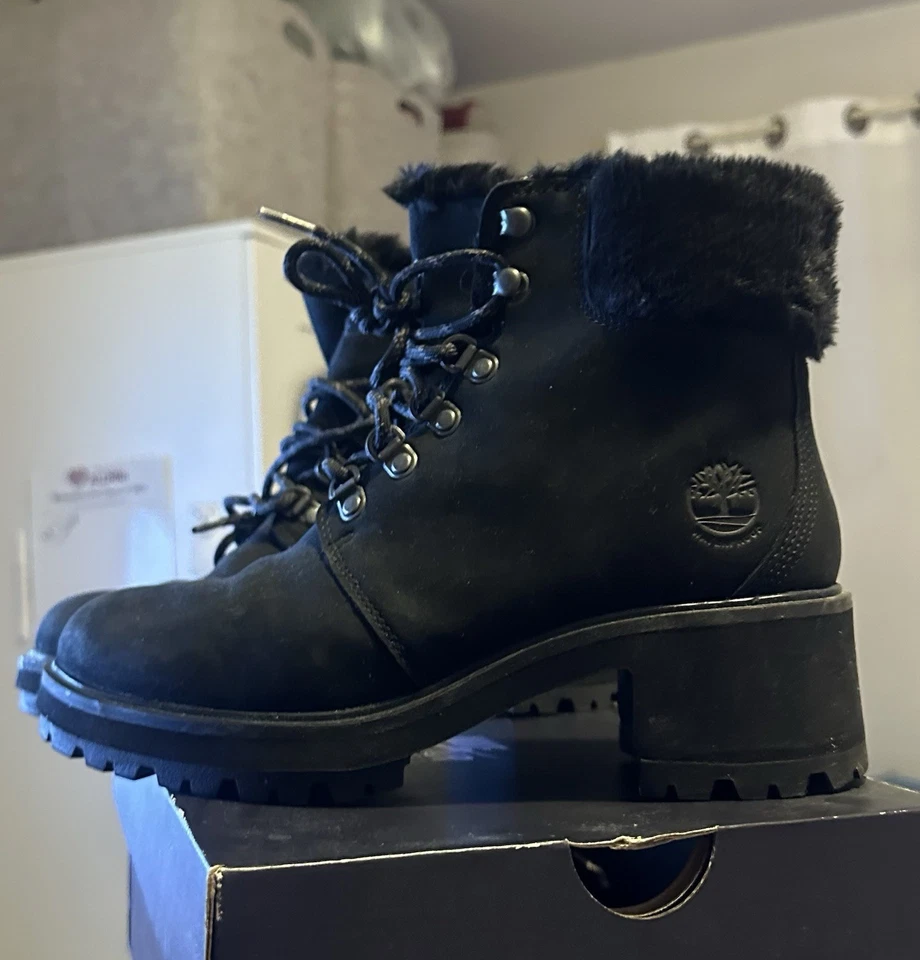 Timberland ботинки с блок каблук женщин 7,5 в черный - Изображение 2 из 3