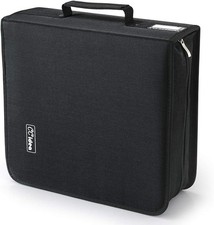 CD DVD Storage Case 264 Disc Media Binder Wallet Organizer Black Holder