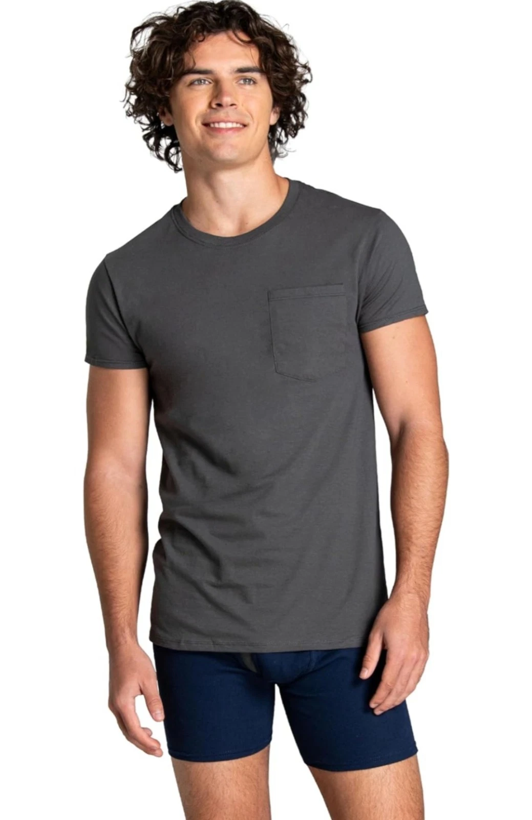 Fruit Of The Loom Men's 6pk Pocket Tees Size L New Moisture Wicking Eversoft image 4
