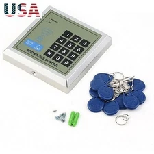 Electric Lock RFID Door Access Control Controller System Kit+10 Key Fobs Tags D