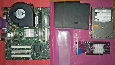 Intel 845 motherboard Pentium 4 2.2 512MB Geforce 4 64MB PCI 40GB HDD Windows 98