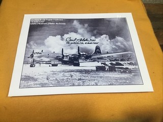 Paul Tibbets Autographed Photo Signed Pilot To Hiroshima Enola Gay USAF WWII