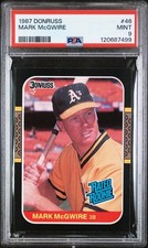 1987 Donruss 46 Mark Mcgwire Rc Rookie Oakland Athletics Psa 9 Mint 1987 Donruss 46 Mark Mcgwire Rc Rookie Oakland Athletics Psa 9 Mint