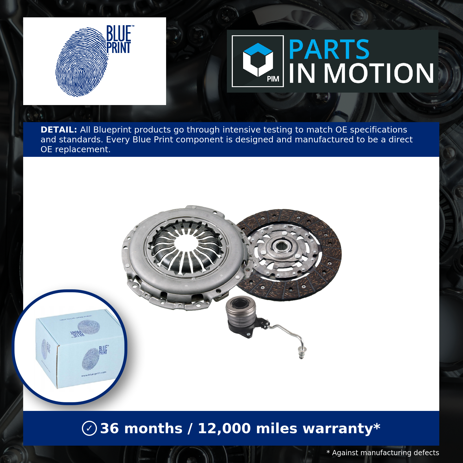 BLUE PRINT ADBP300150 Clutch Kit 20 Teeth For Chrysler Fiat Lancia Opel Vauxhall - Image 8