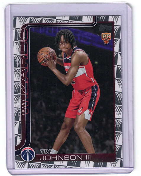 Tre Johnson III Season Tip-Off Foil Rookie RC 2025/26 Topps Card #206 Wizards🔥