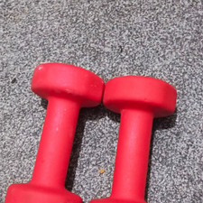 Fitness Mad Fixed Weight Red Dumbbells Pair 2x 4kg Gym & Weight Lifting