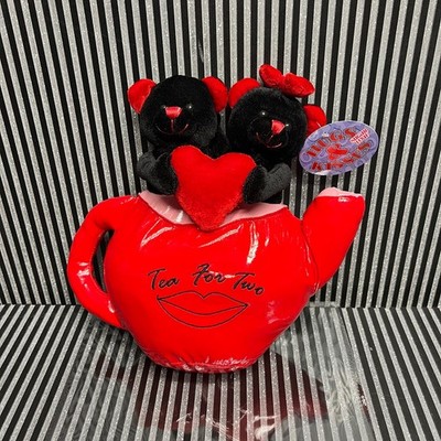 Sugar Loaf Tea for Two Valentines His & Hers Bears Hugs & Kisses Plush Romantic