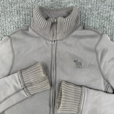 Vintage Y2K Abercrombie & Fitch Faux Fur Lined Full Zip Jacket Sweatshirt Medium