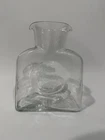 Vintage Blenko Glass 384 Double Spout 8” Water Bottle Pitcher Carafe Vase Jug