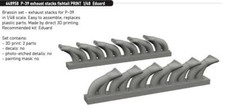 Eduard Brassin 648958 1:48 Bell P-39 Airacobra exhaust stacks fishtail 3D-Printe
