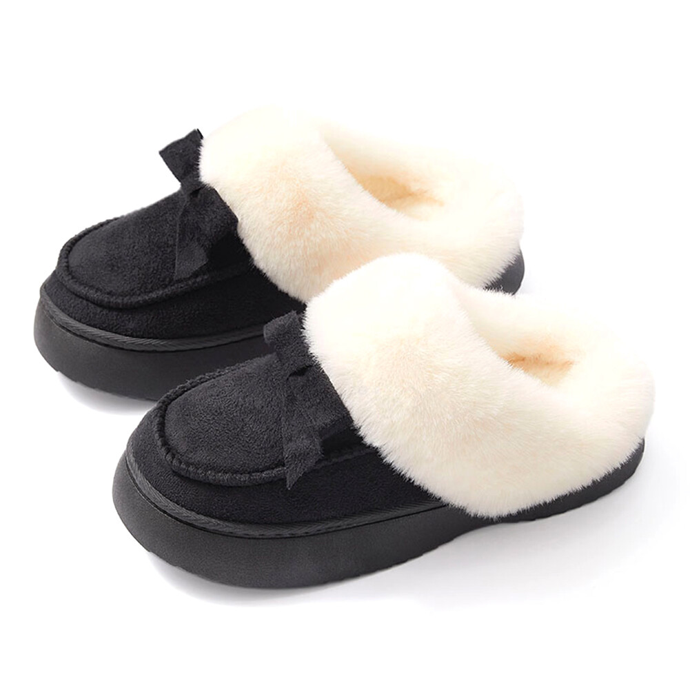 APL Scarpe da casa invernali donna con fodera in pelliccia sintetica suola in gomma per interni ed esterni