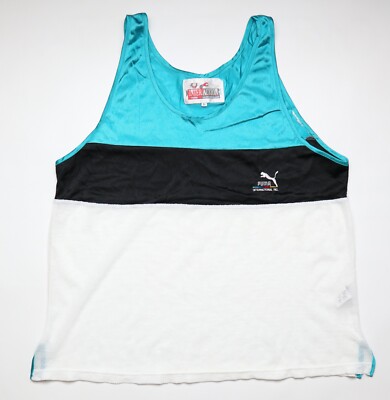 PUMA INTERACTION 1990S 90S VINTAGE TRAINING BEACH GYM TANK SHIRT ADULT MEN'S L