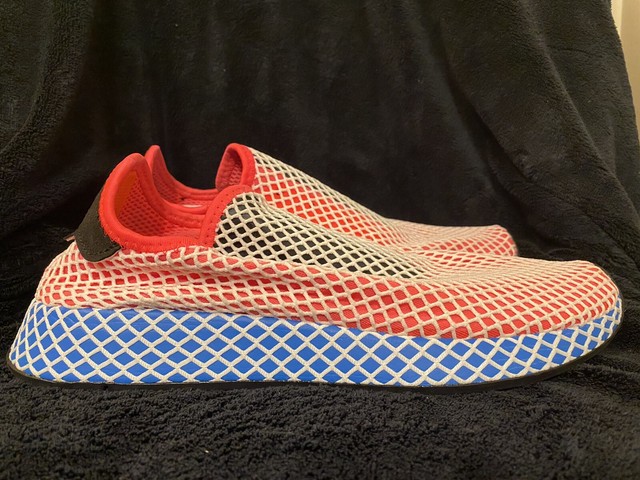 Size 9.5 - adidas Deerupt Red Blue 2018 