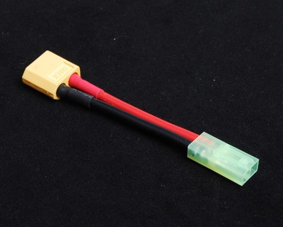 New Mini-Tamiya Female to Male XT60 XT-60 Adapter 14AWG 5cm Wire fr RC Power