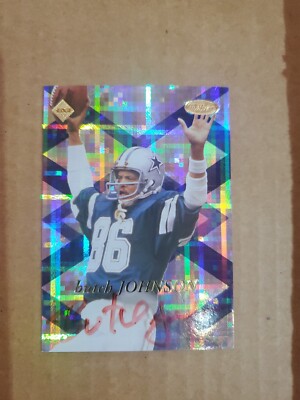 1998 Collectors edge Butch Johnson  on card Auto 416/2000 Dallas Cowboys HOF