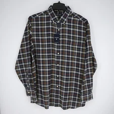 Cremieux Men's Long Sleeve Shirt XL Navy White Red Yellow Plaid NWT $79.50