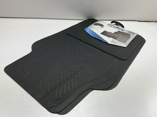 CA 78801 Black Standard Molded Rubber Floor Mats, 4-Piece Set, 28"x17" Fronts