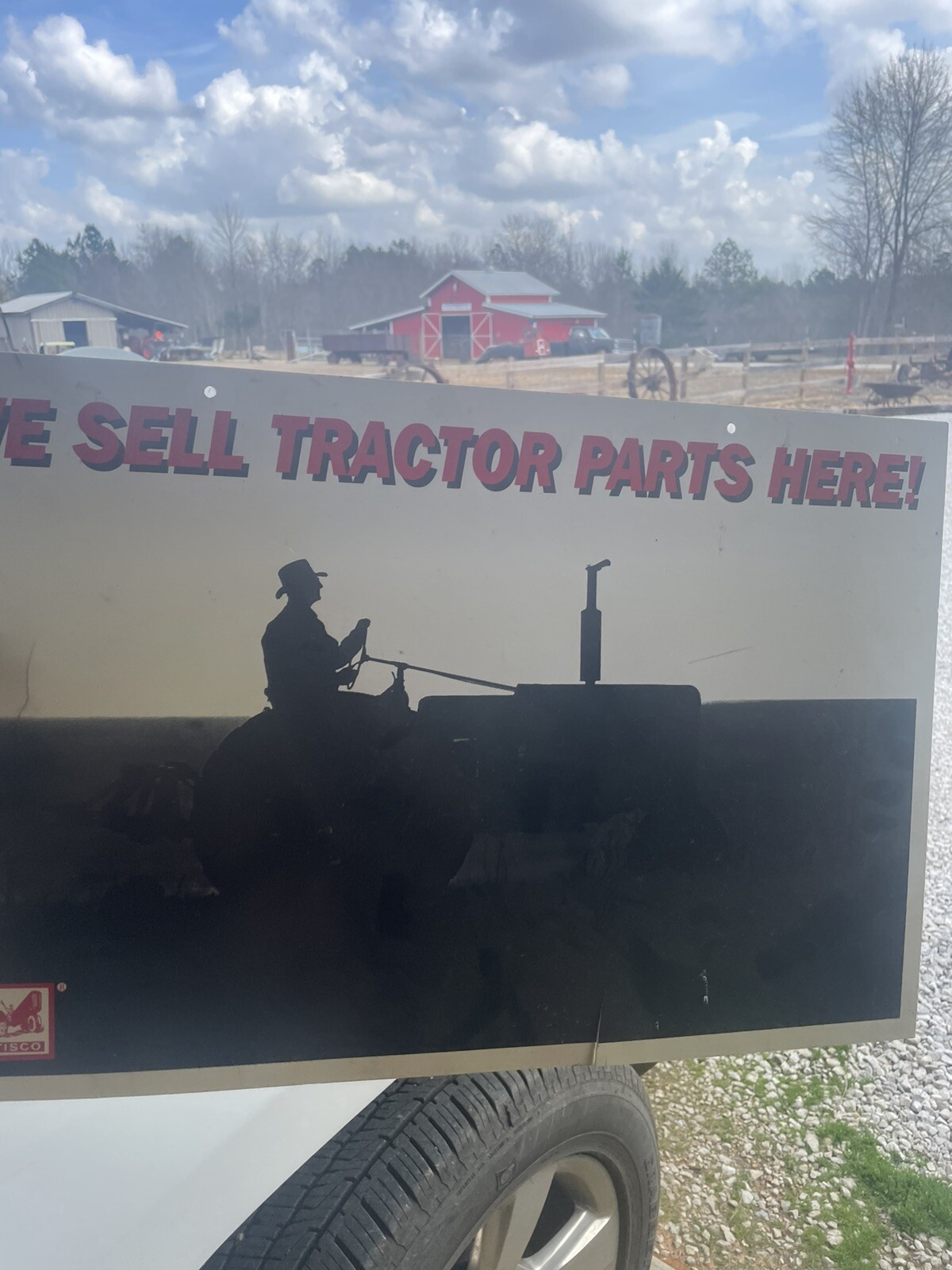 Metal TISCO Tractor Parts Branded Showroom / Dealer SIGN 16” x 24