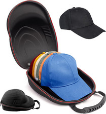Hard Hat Case for Baseball Caps,Hat Carrier Travel Case with One Black Baseball