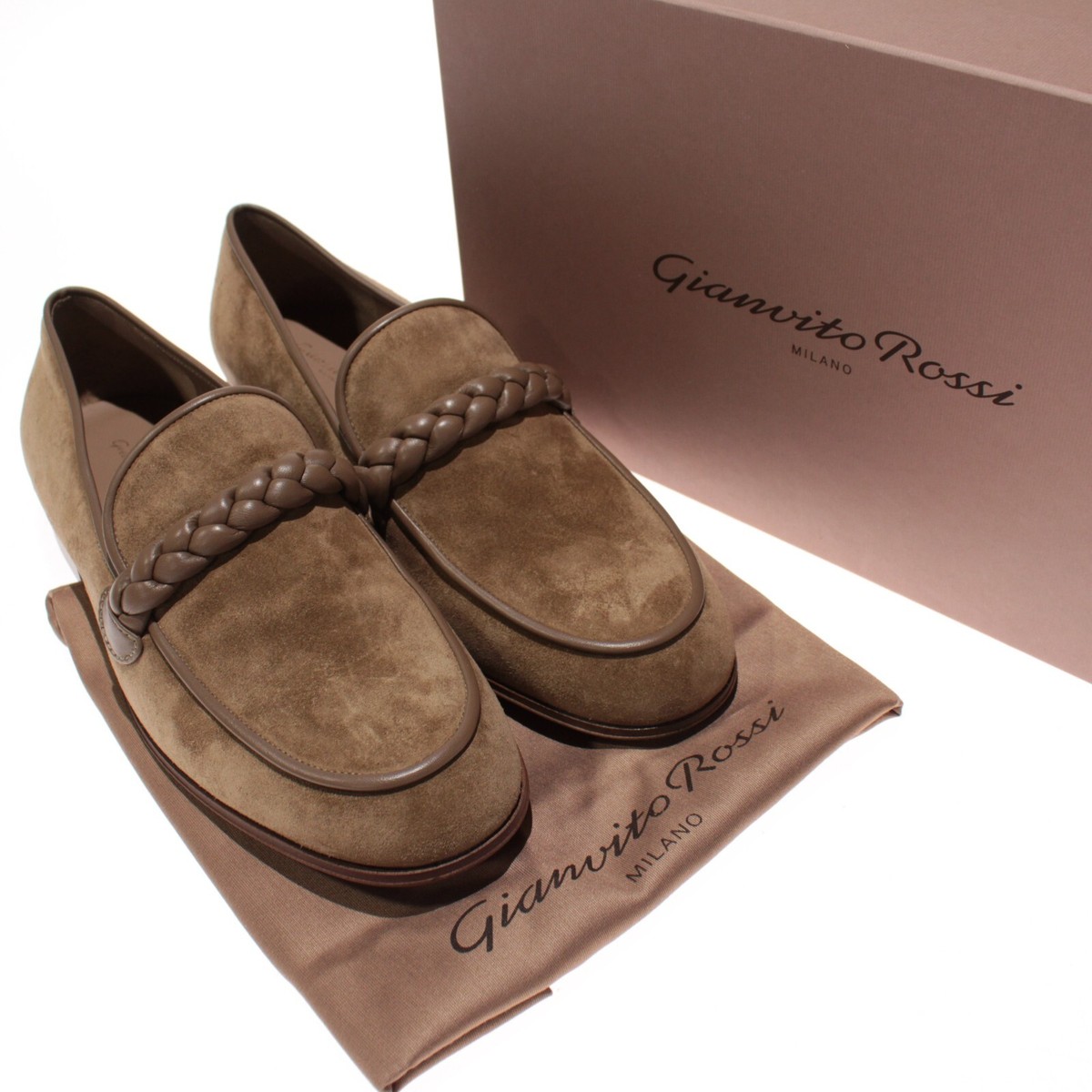 Gianvito Rossi NWB Massimo Suede Slip On Loafers Size 43 US  display picture 1
