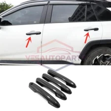 For Toyota RAV4 2019-2023 Carbon Fiber Exterior Car Door Handles Cover Trim