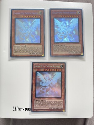 3x Galaxy-Eyes Photon Dragon Ghost Rare 1st Edition Near Mint