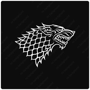 House Stark Sigil Dire Wolf Symbol Decals Stickers, GAME OF THRONES ...