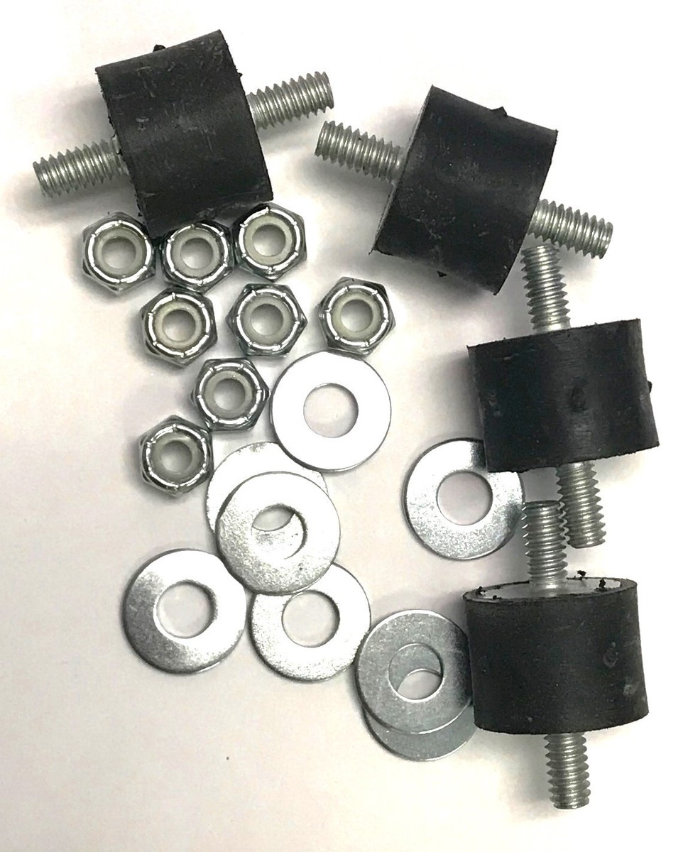 4 Rubber Vibration Isolator Mounts 3/4 High 1