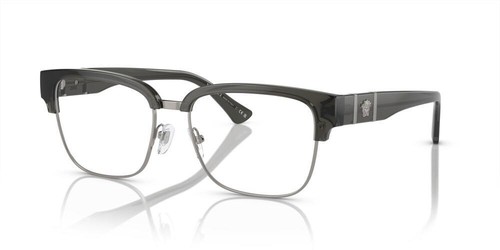 Versace Mod 3348 5433 Grey Transparent 55-17-150 Eyeglasses Brand New