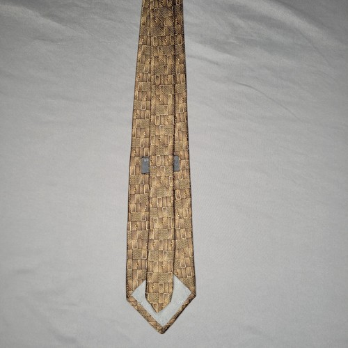 Robert Talbott Tie Gold Brown Best Of Class Nordstrom Hand Sewn Silk Made USA - Picture 6 of 9