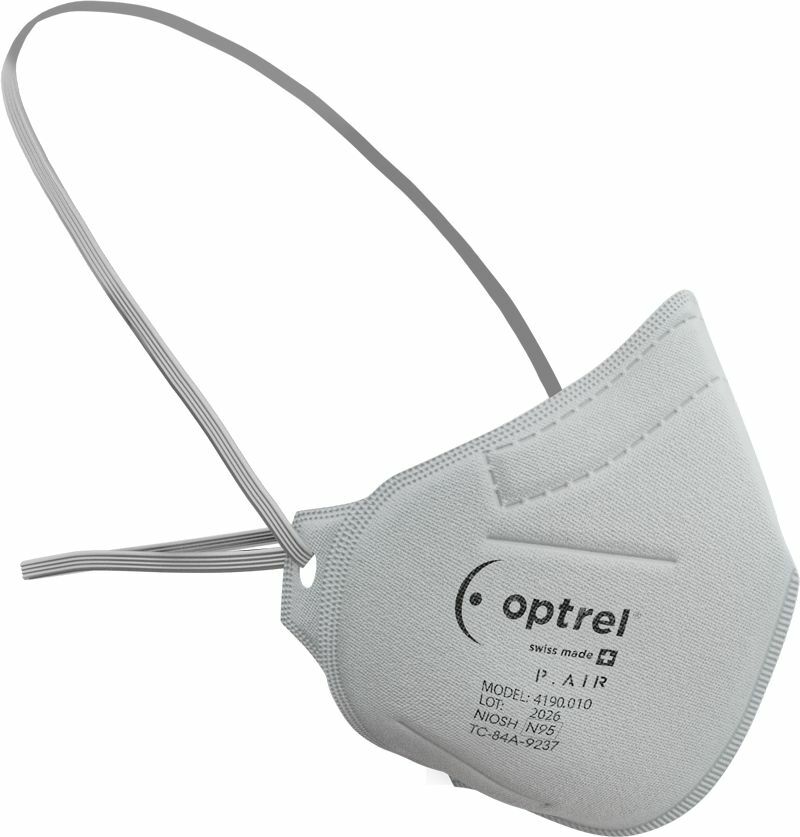 Optrel P.AIR N95 NIOSH Swiss Made Respiratory Mask (10 pack) N95 Particulate