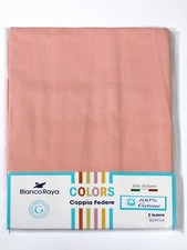 Coppia federe Cuscini letto 100 %Cotone 50x90 cm Pesca - Colors Blanco Raya