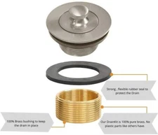 Lift &Turn Bathtub Drain Conversion Kit, All Brass Construction, (Open Box)