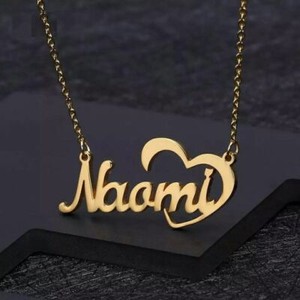 Big Heart Custom Name Necklace Personalized Pendant Jewelry Gift For Women Kids Ebay