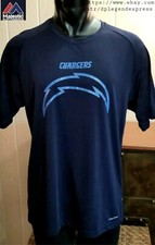 Chargers Los Angeles NFL Football Majestic Cool Base S/S Athletic Blue Shirt LG