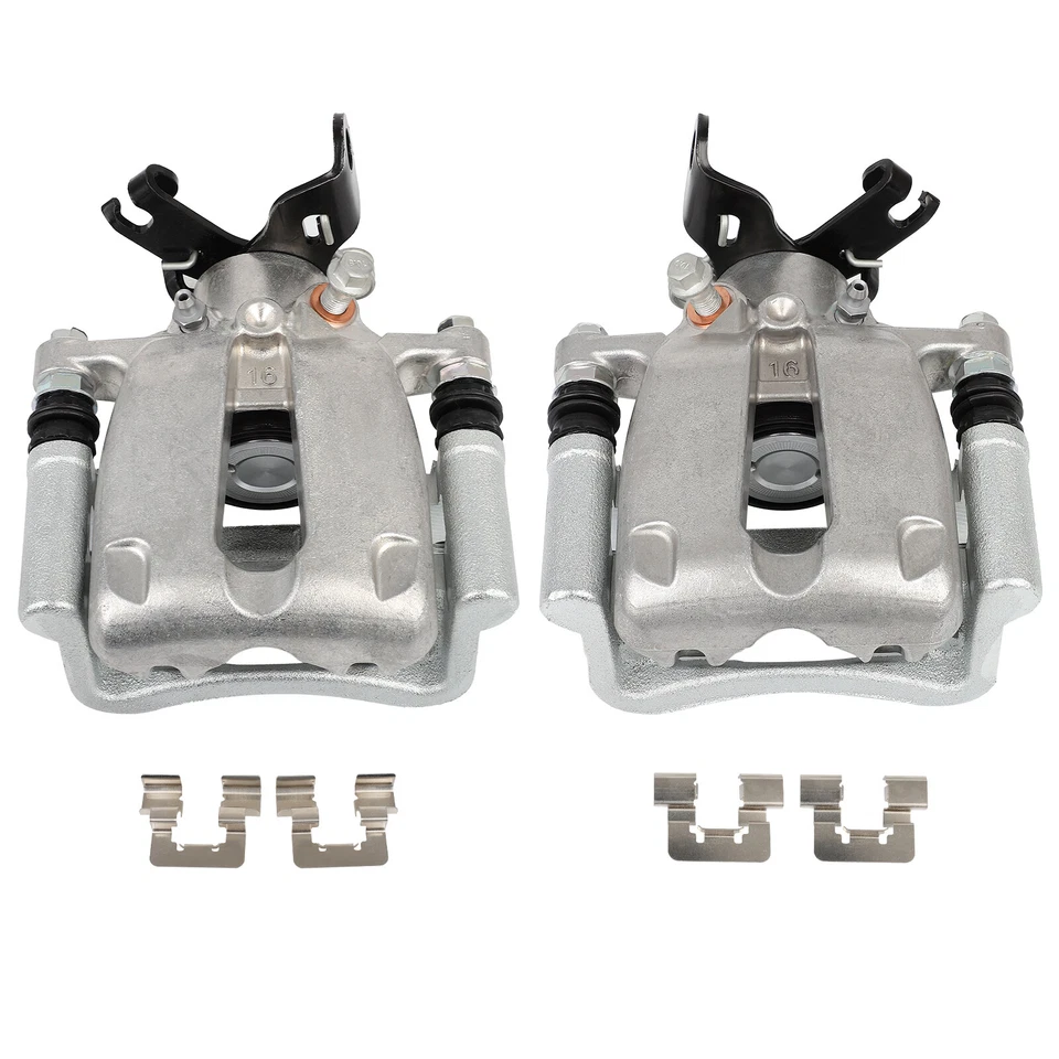 Par de pinzas de freno traseras con soporte para 12-16 Buick LaCrosse 11-17 Buick Regal Foto 3 de 4