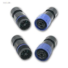 Steckverbinder-Paar 5-/3-polig, wasserdicht IP68, max 4,0mm², Stecker & Kupplung