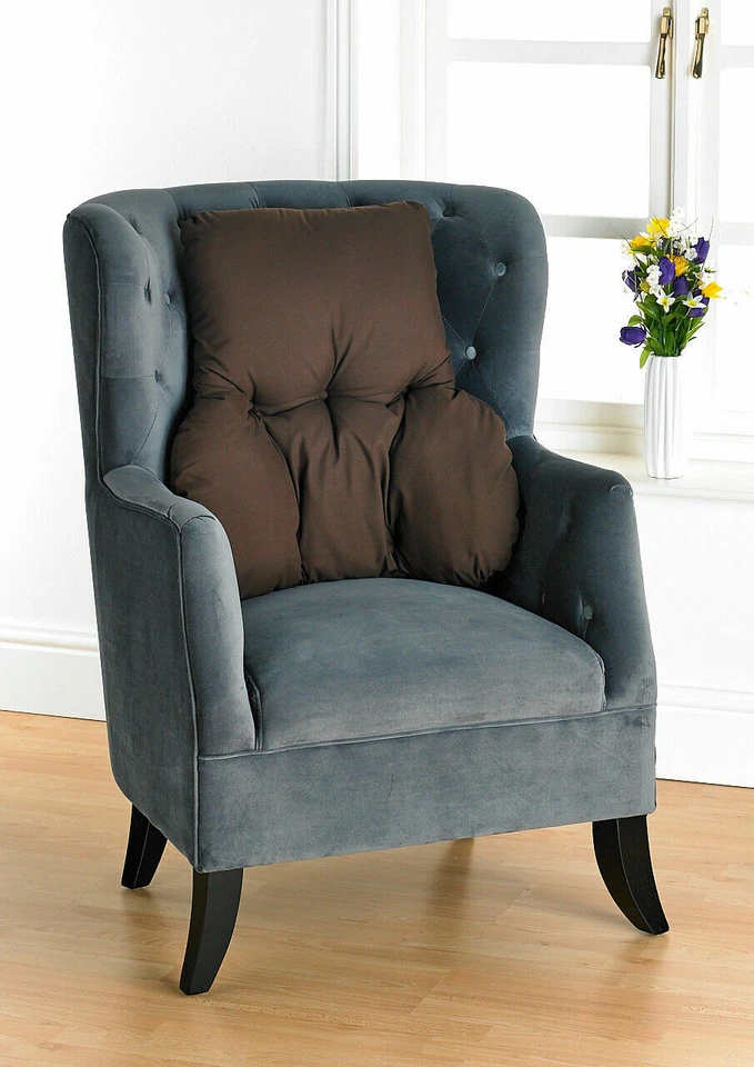 THE DUVET & PILLOW COMPANY BROWN BACK SUPPORT CUSHION FOR CHAIR | Back Support Pillow | T Shaped Cushion