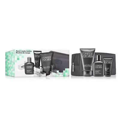 Clinique For Men, Men's Razor Ready Routine ~ 5 Piece Set