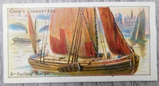 Boats of The World No. 4 Sailing Barge Vintage Imperial Tobacco Co Trading Card
