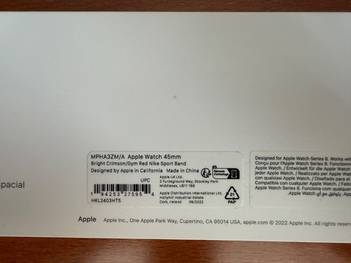 Apple Watch Nike Sport Band Bright Crimson/Gym Red for 44/45/46/49mm MPHAZM/A - 第 2/2 張圖片