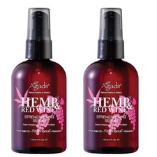 2 Bottles AGADIR HEMP AND WINE STRENGTHENING SERUM 4 OZ.