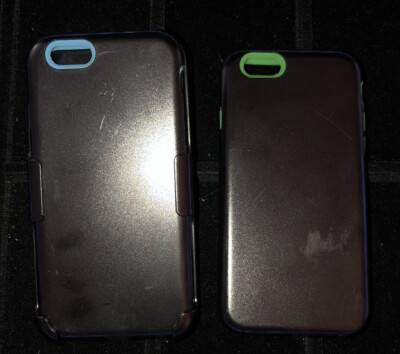 Iphone 6/6s Cellairis Black Cases With Blue And Green Inner Skin And One  Clip