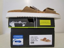 Eddie Bauer Womens Kepler Slip On Casual Adjustable Sandals Tan Size 6