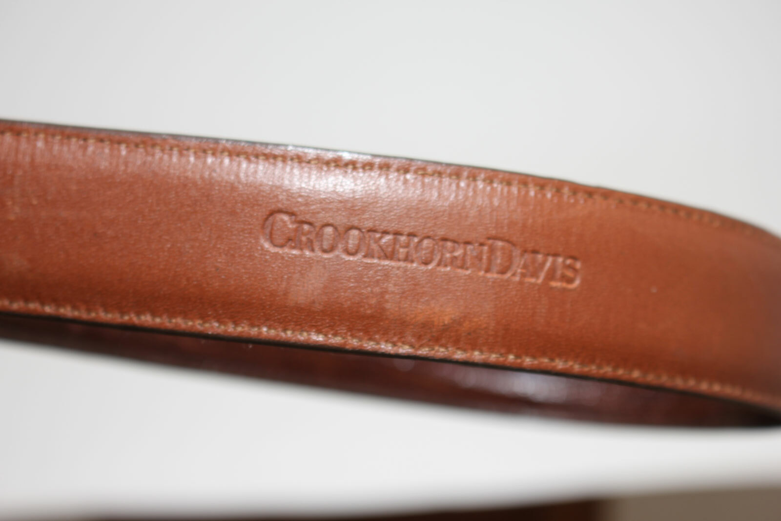 CROOKHORN DAVIS Lizard Pattern Brown Leather Belt… - image 6