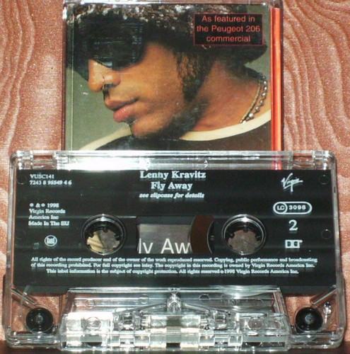 Lenny Kravitz Fly Away CASSETTE SINGLE Pop Rock, Acoustic, Classic Rock 3track - Picture 2 of 3