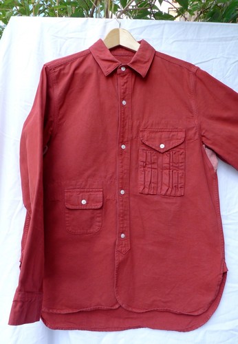Garbstore Hunting Shirt in Medium, heavyweight 100% cotton, postbox red